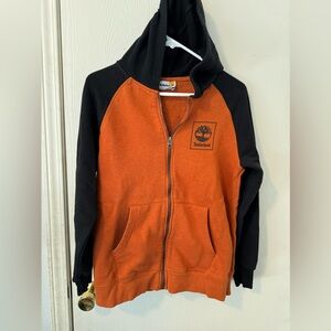 Kids timberland zip up hoodie size large